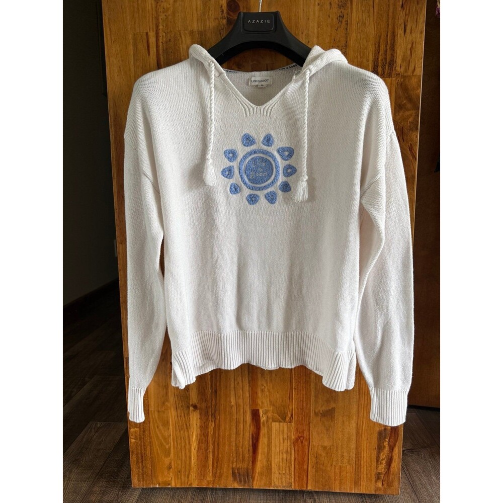 Life is Good Hooded Sweater Sz. Small